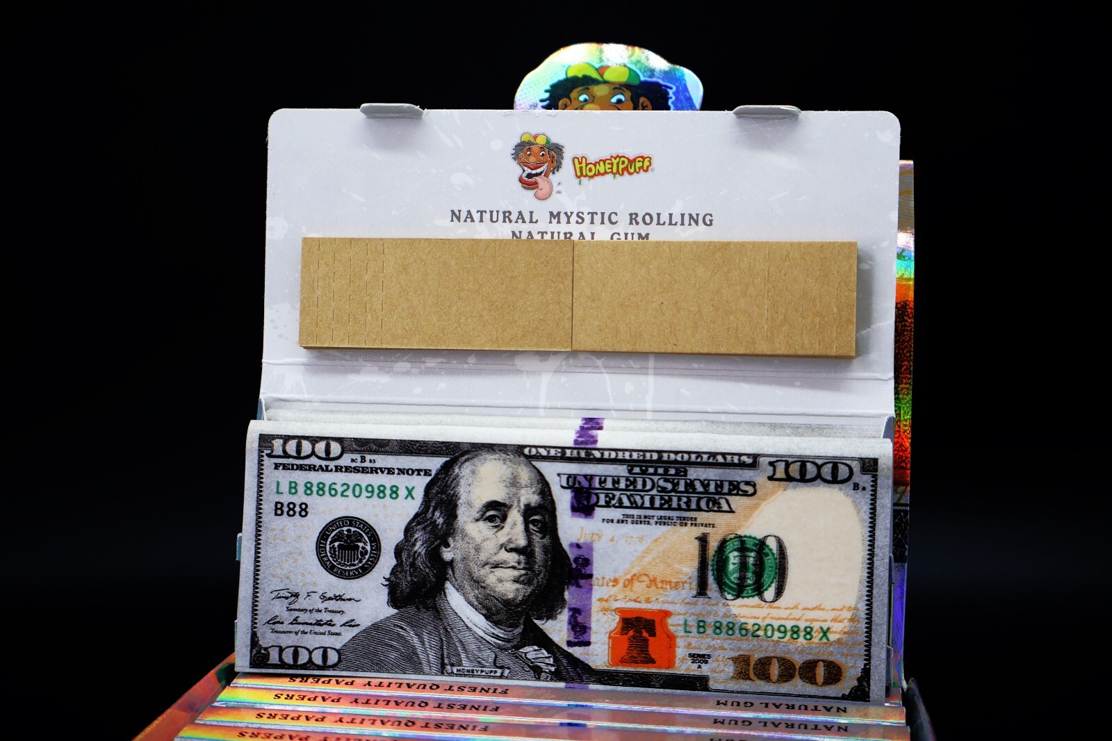 10- Pack $100 dollar bill rolling papers (72 papers) plus Tips Limited Quantity
