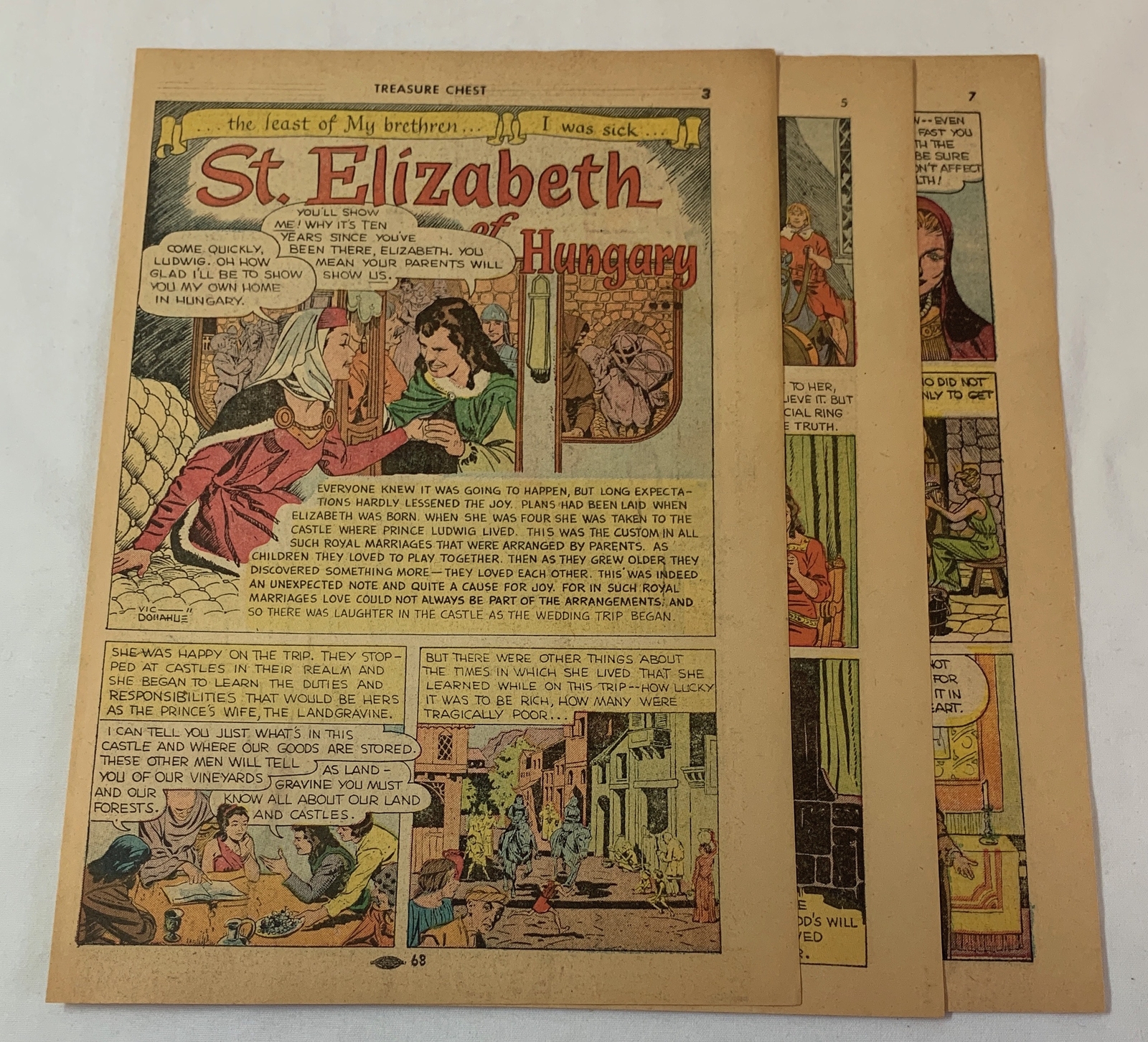 1955 six page cartoon story ~ SAINT ELIZABETH OF HUNGARY