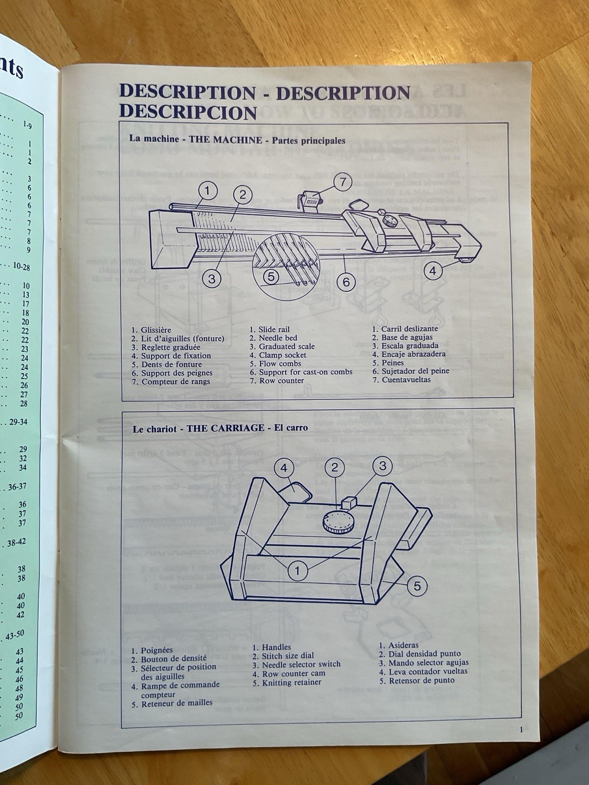 "Big Phil" Knitting Machine MANUAL