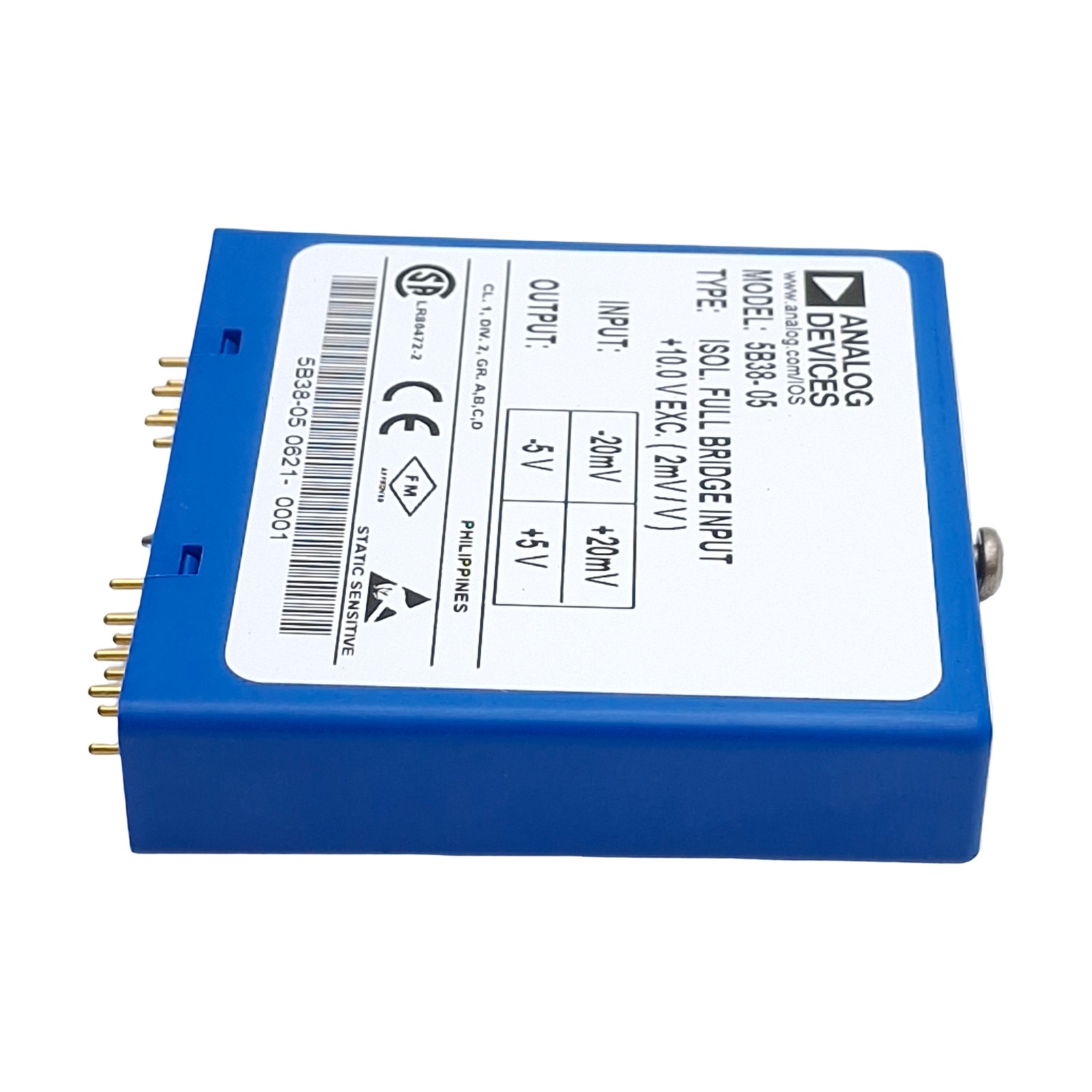 Analog Devices 5B38-05 Signal Conditioning Module, +/- 20mV Input, +/-5V Output