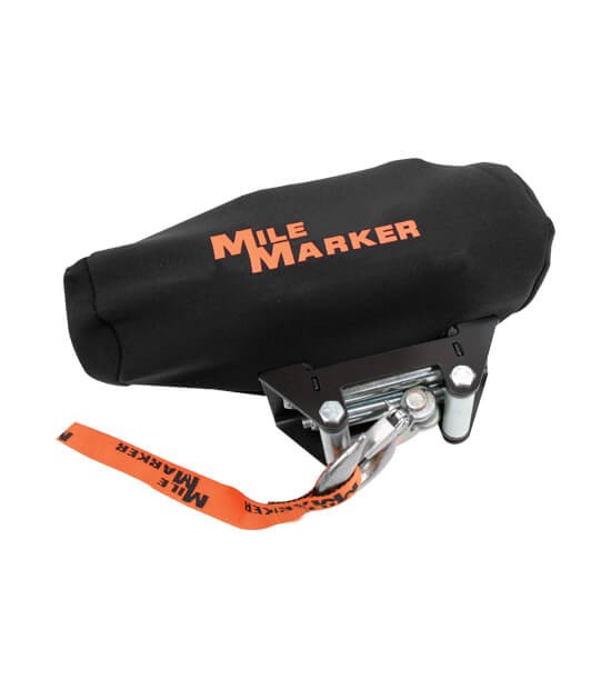 Mile Marker 8505 Winch Cover Fits 2500 - 3500 LB Electric Winches Black w/Logo