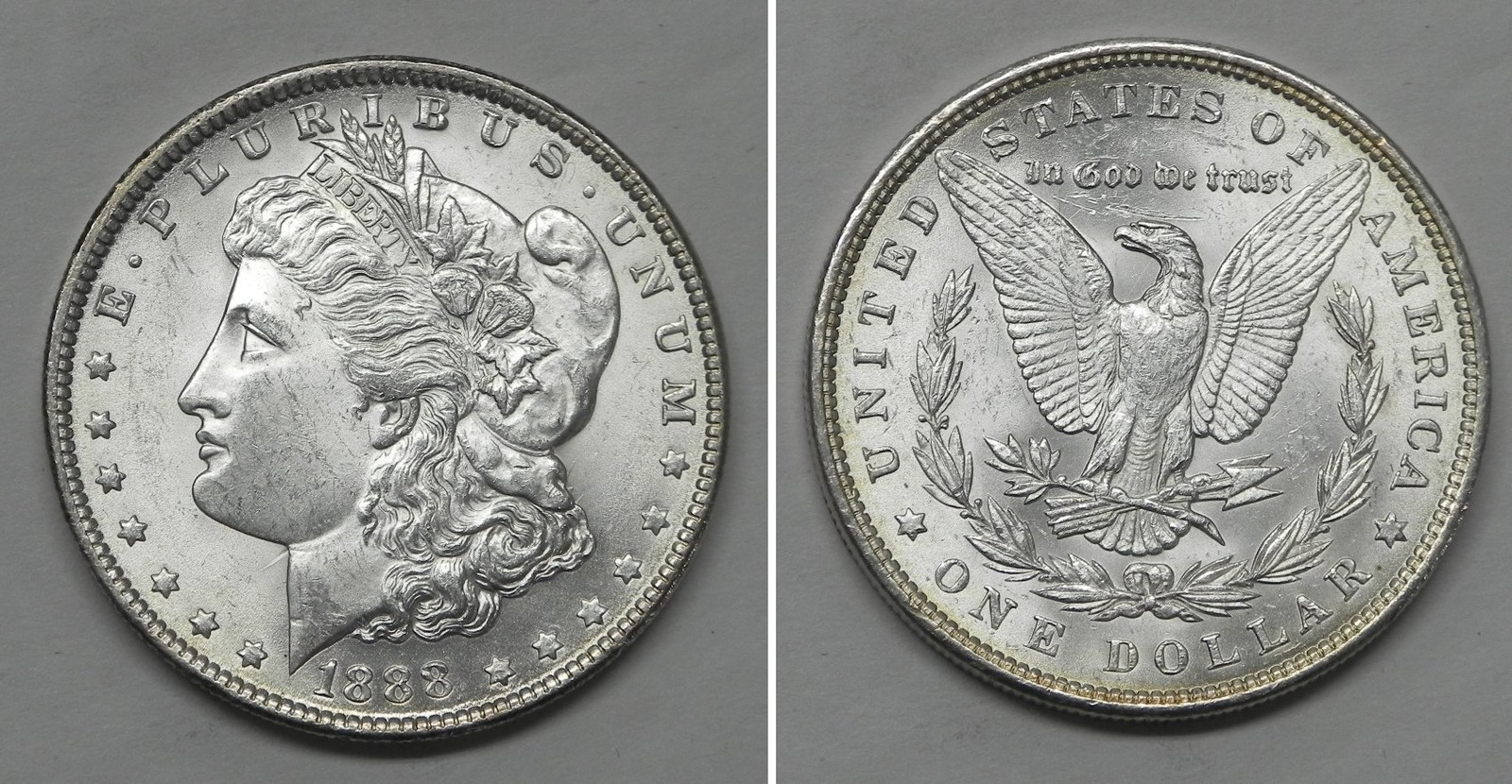 X7410  1888 Morgan Dollar, Choice BU+