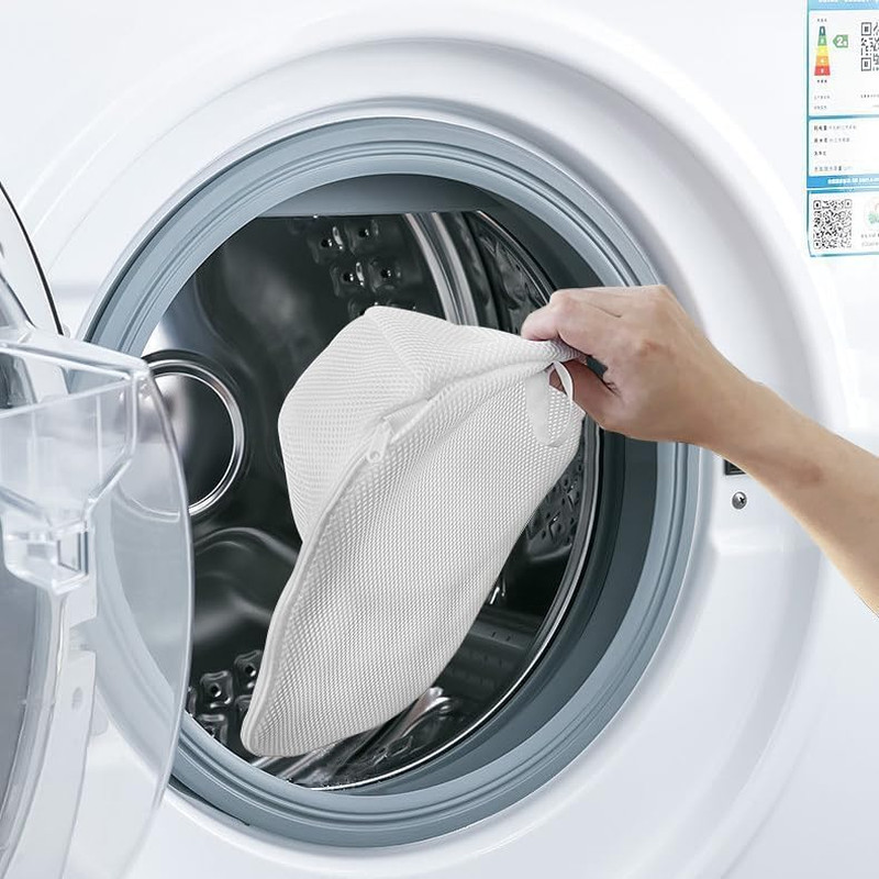Hat Washer Cage with Snap Lock - Machine/Dryer Safe Compact Hat Cleaner for Base