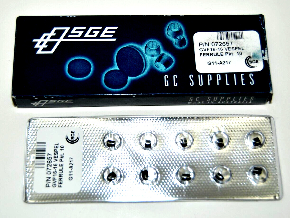 SGE 10 Pcs. Vespel Ferrules 1/16" GVF16-16 (072657) NEW
