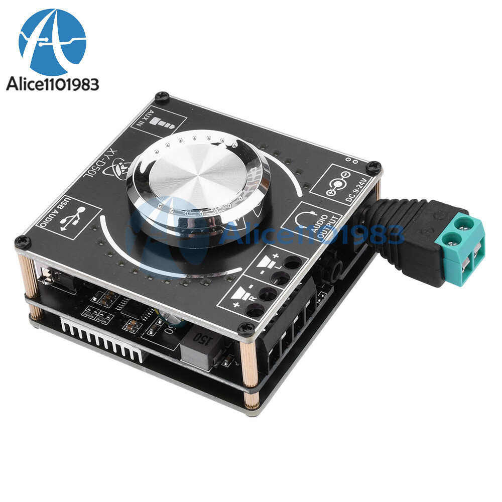 D50L Bluetooth 5.1 Stereo Audio Power Amplifier Board Rhythm Light APP Control