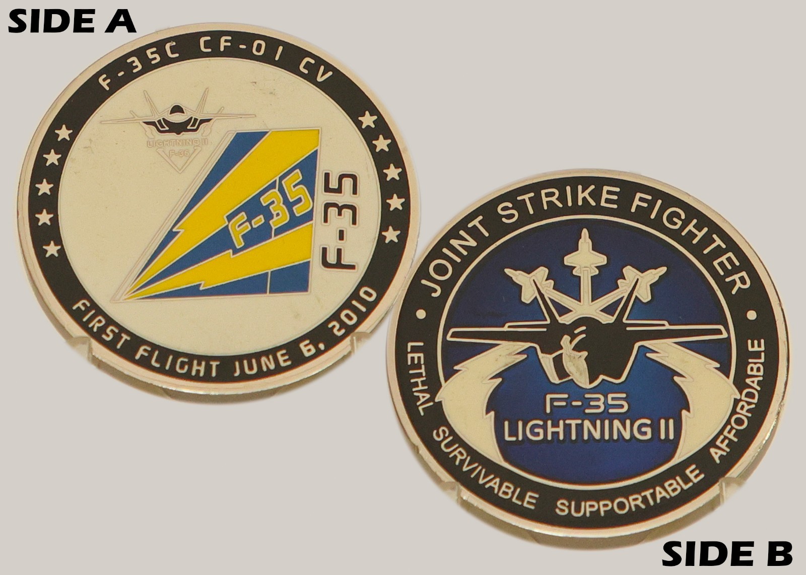 F-35C Lightning II First Flight Joint Strike Fighter Challenge Coin  M#4