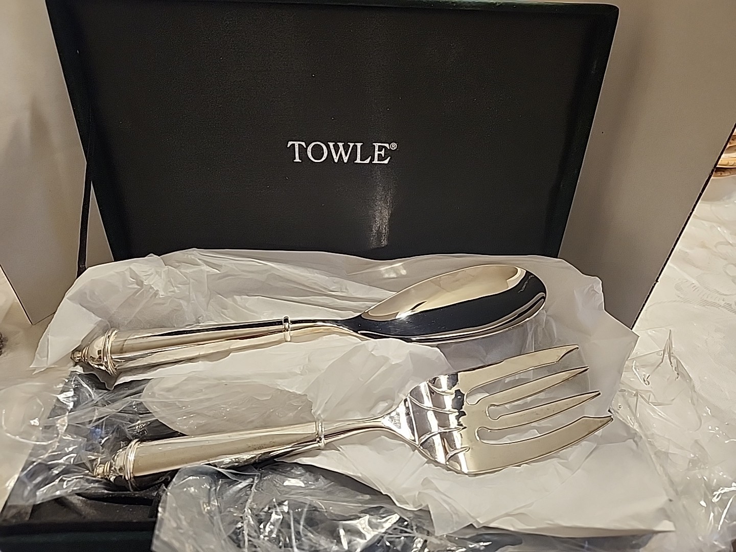 Towle Silversmiths 2 Piece Serving Set NEW w/ Gift Or Storage Box - 10” Read