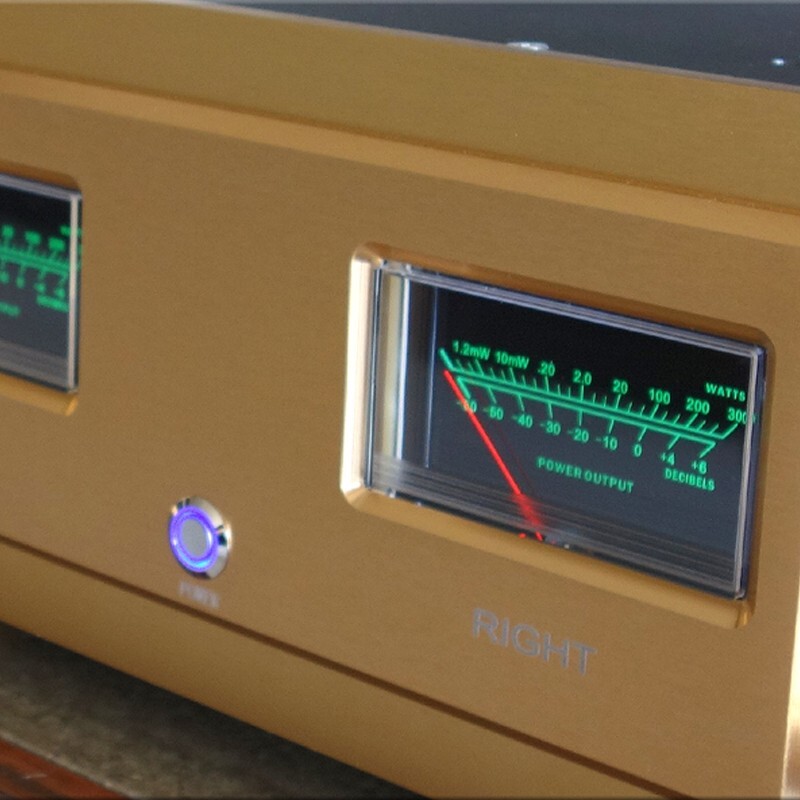 A60 Power Amplifier Chassis Shell DIY Amp Box Enclosure with VU Meter