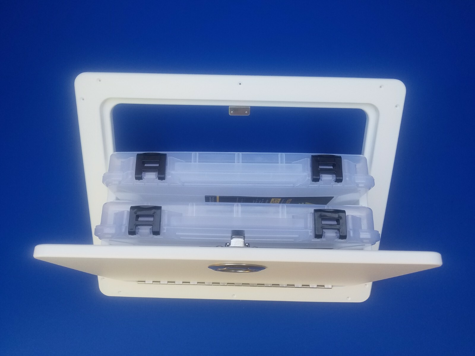 Double Tilt Out With (2)3700 Horizontal PlanoTray Starboard 18.625(W) x 15.00(H)