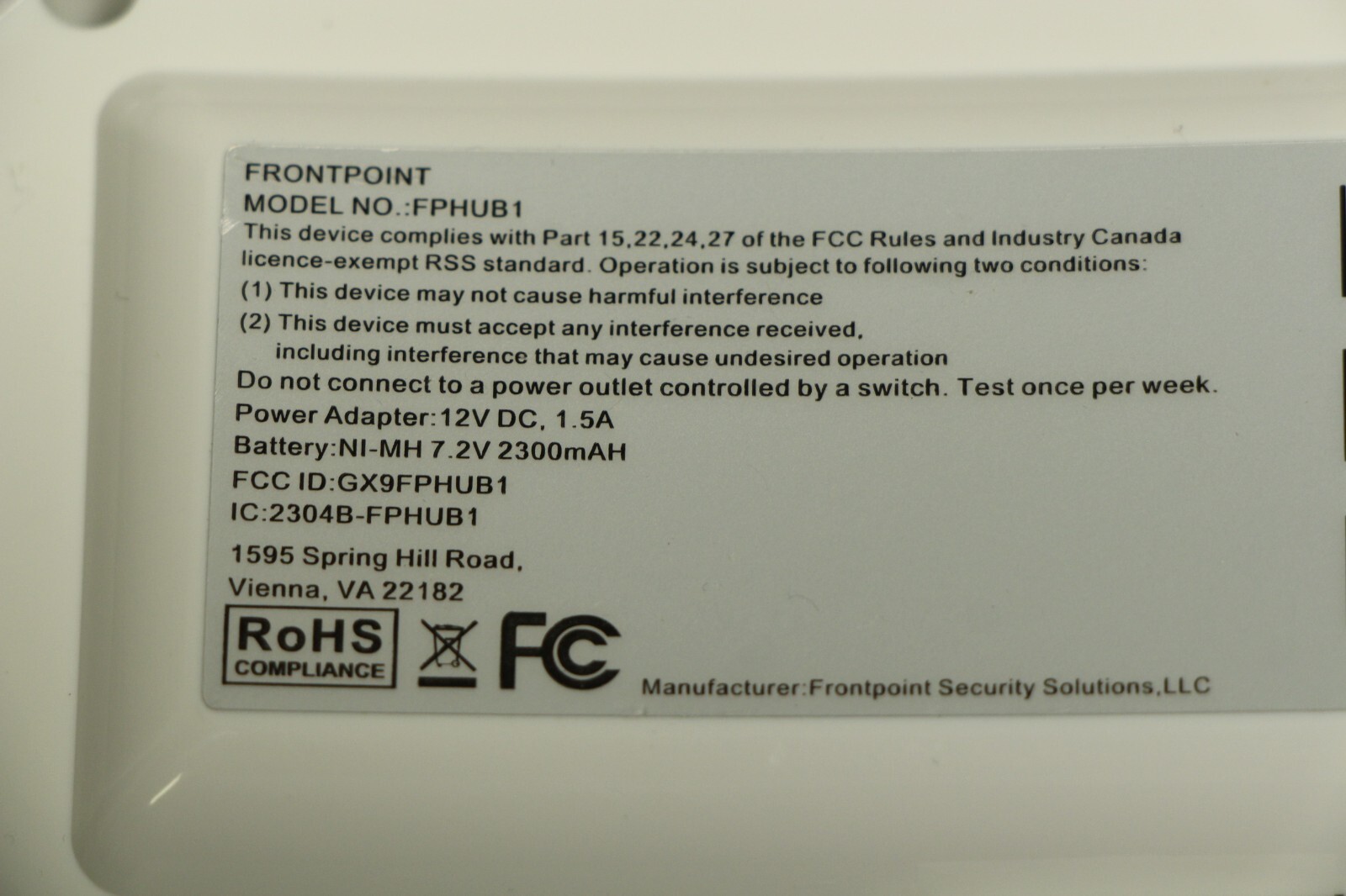 Frontpoint Home Security System Hub FPHUB1, Keypad FPKP1