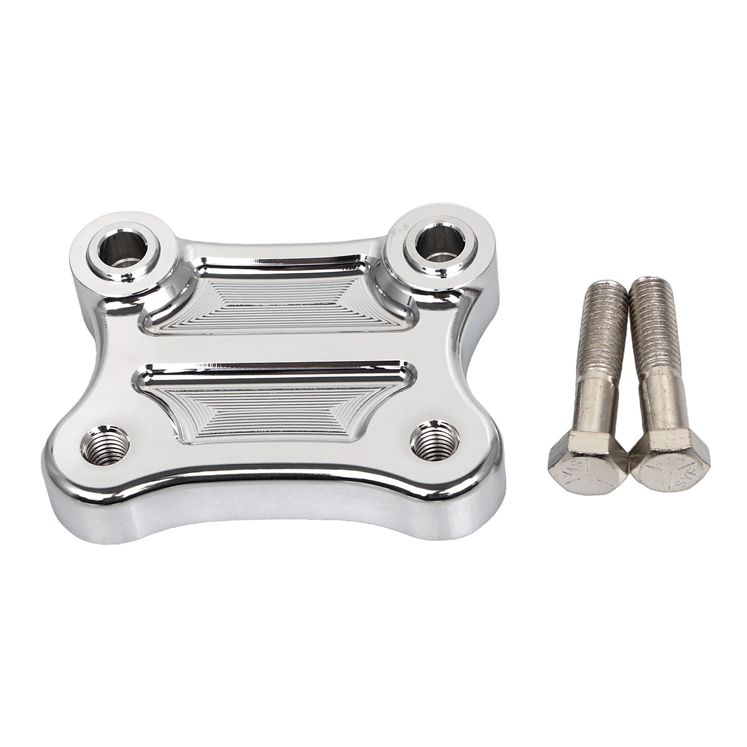 CNC Chrome Handlebar Riser Pull Back Plate For Harley Electra Street Glide FLHX