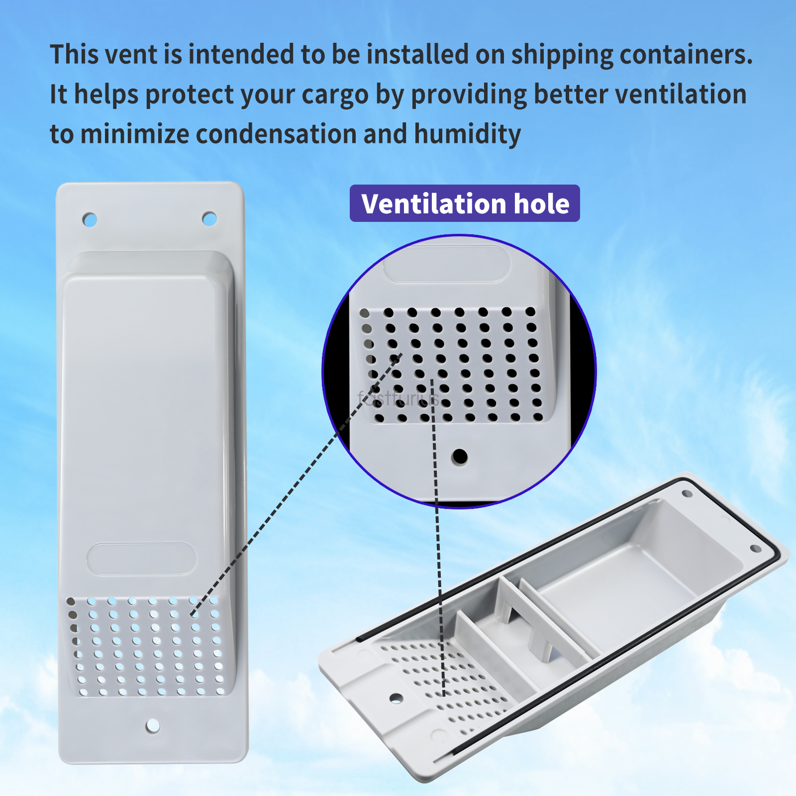 8 pack Shipping Container Air Vent, Cross Flow Ventilation