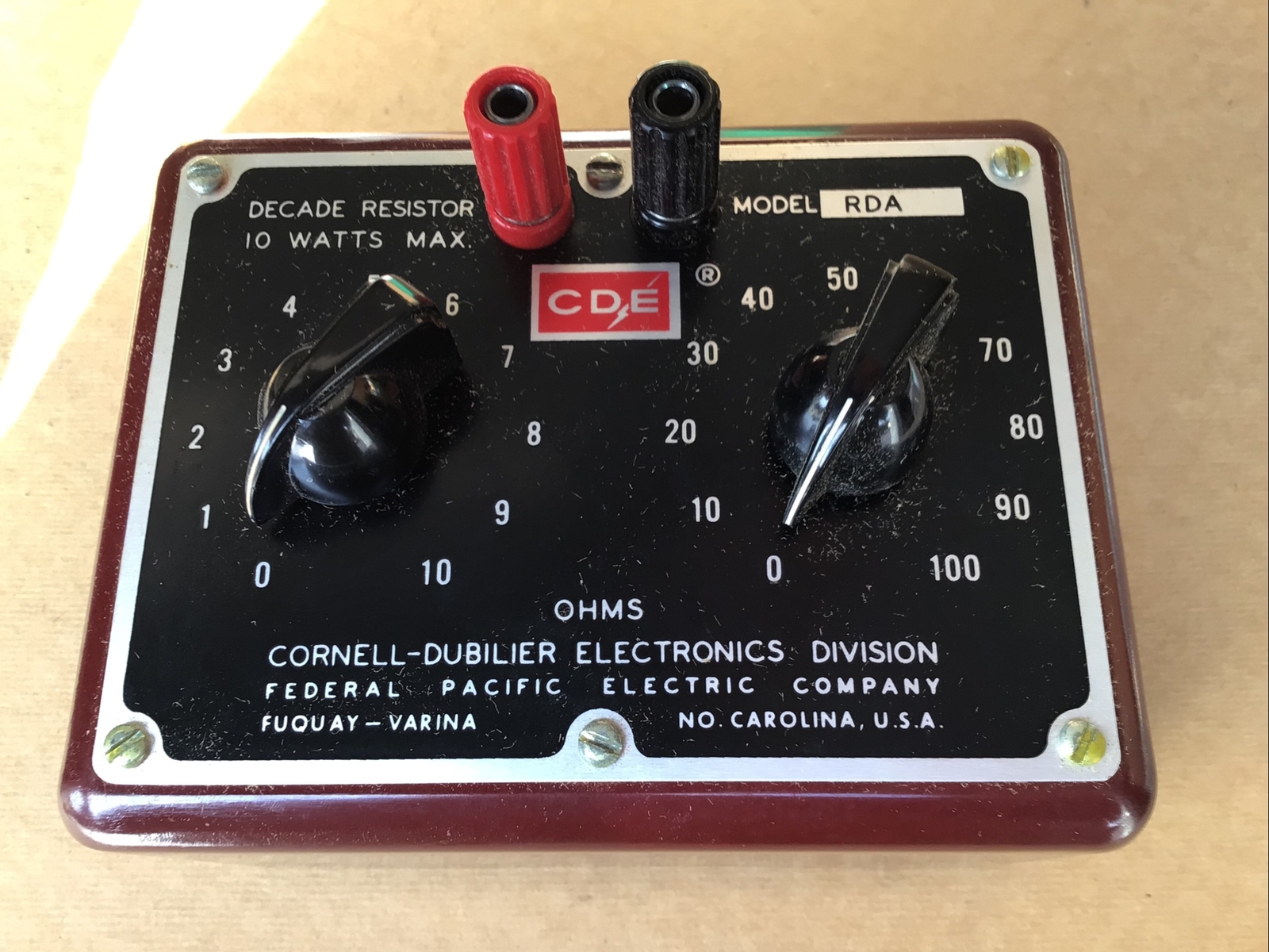 Cornell-Dubilier Decade Resistor Model RDA