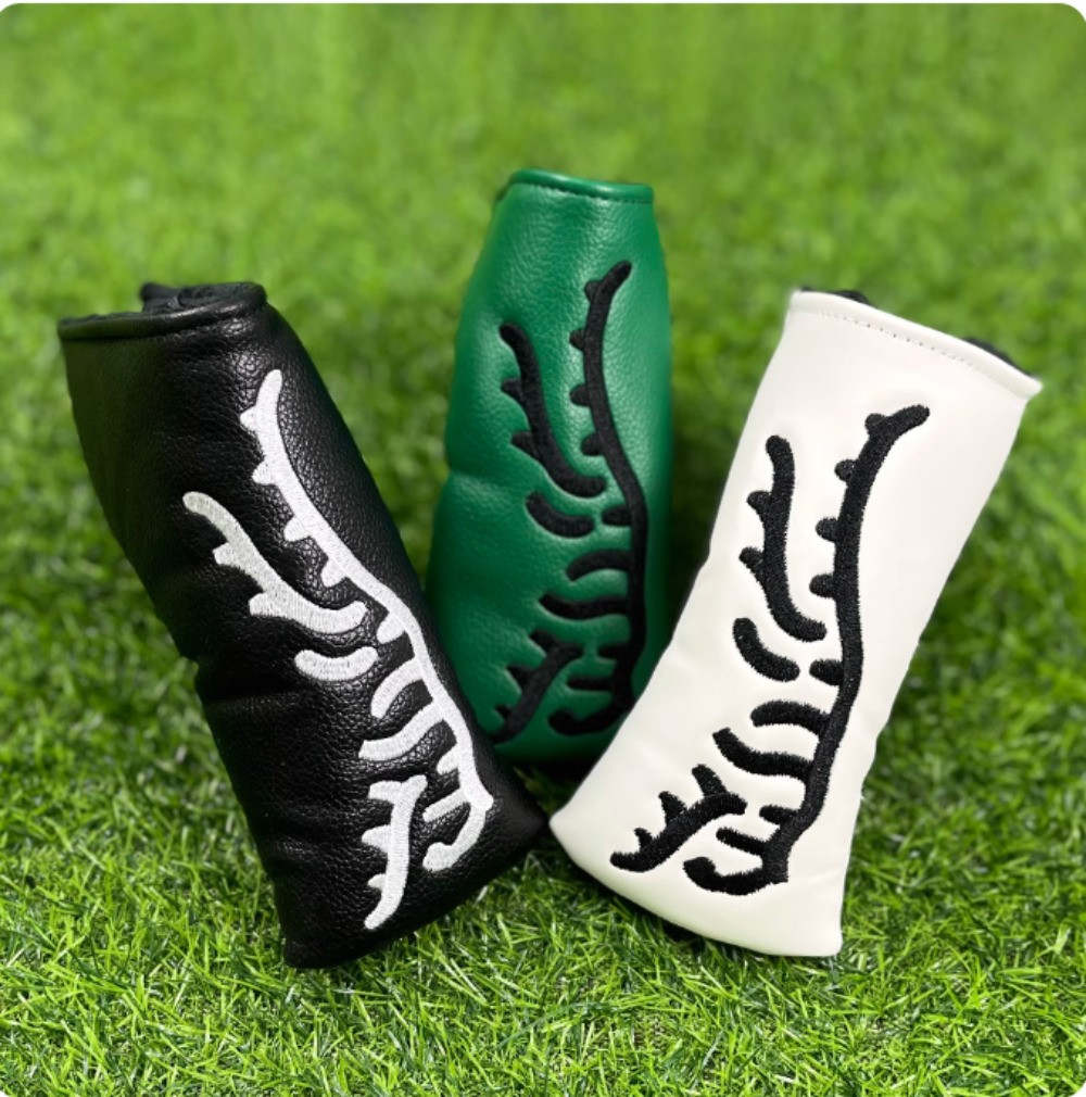 Tiger Golf Wood Head Cover Headcover PU Blade Mallet Putter Club Cover