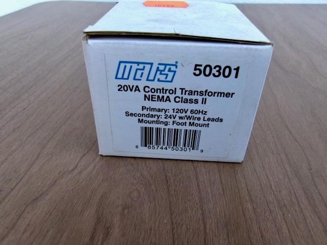 MARS 50301 CONTROL TRANSFORMER 20VA NEMA CLASS II NIB