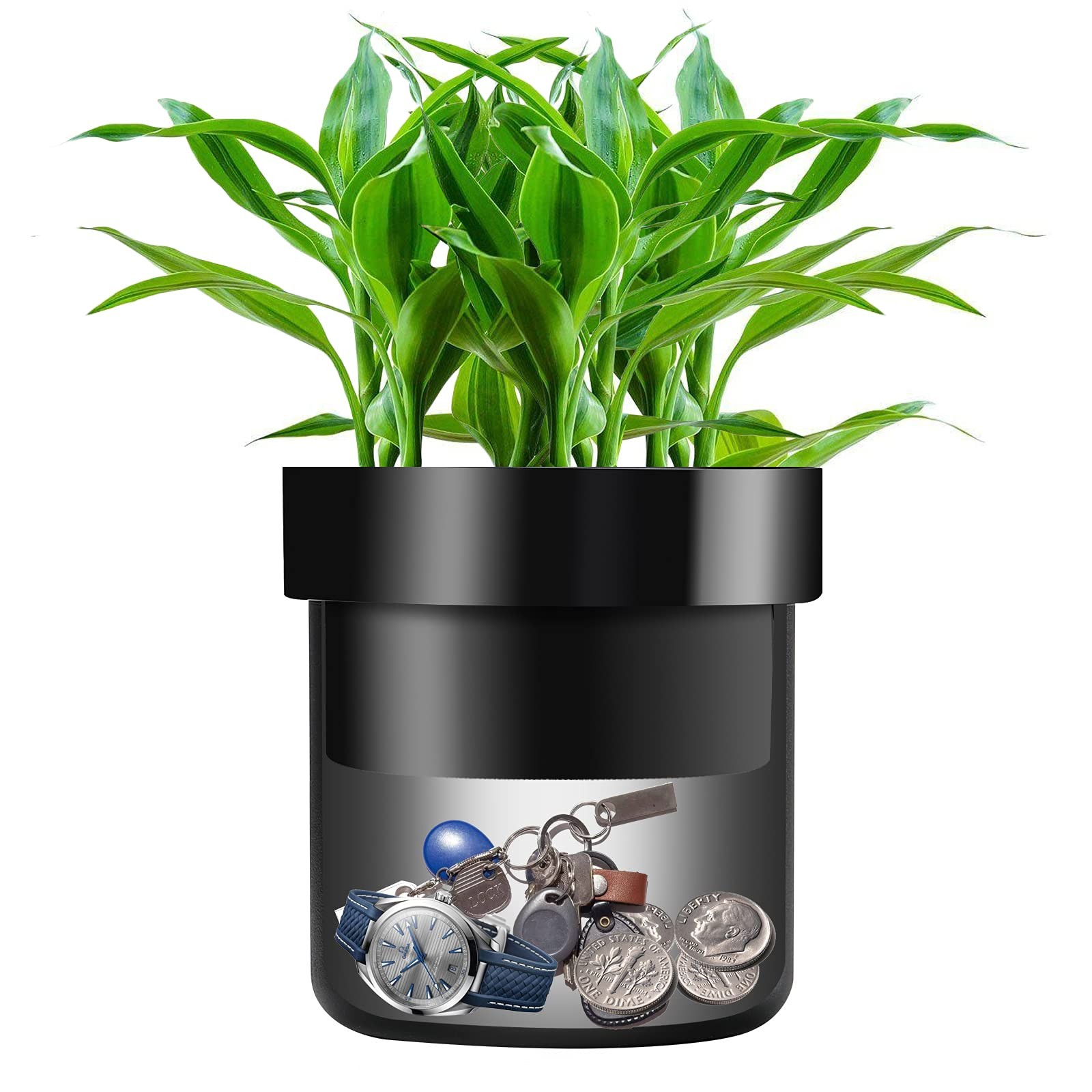 Flower Pot Diversion Safe, Secret Hidden Safe with Key Lock