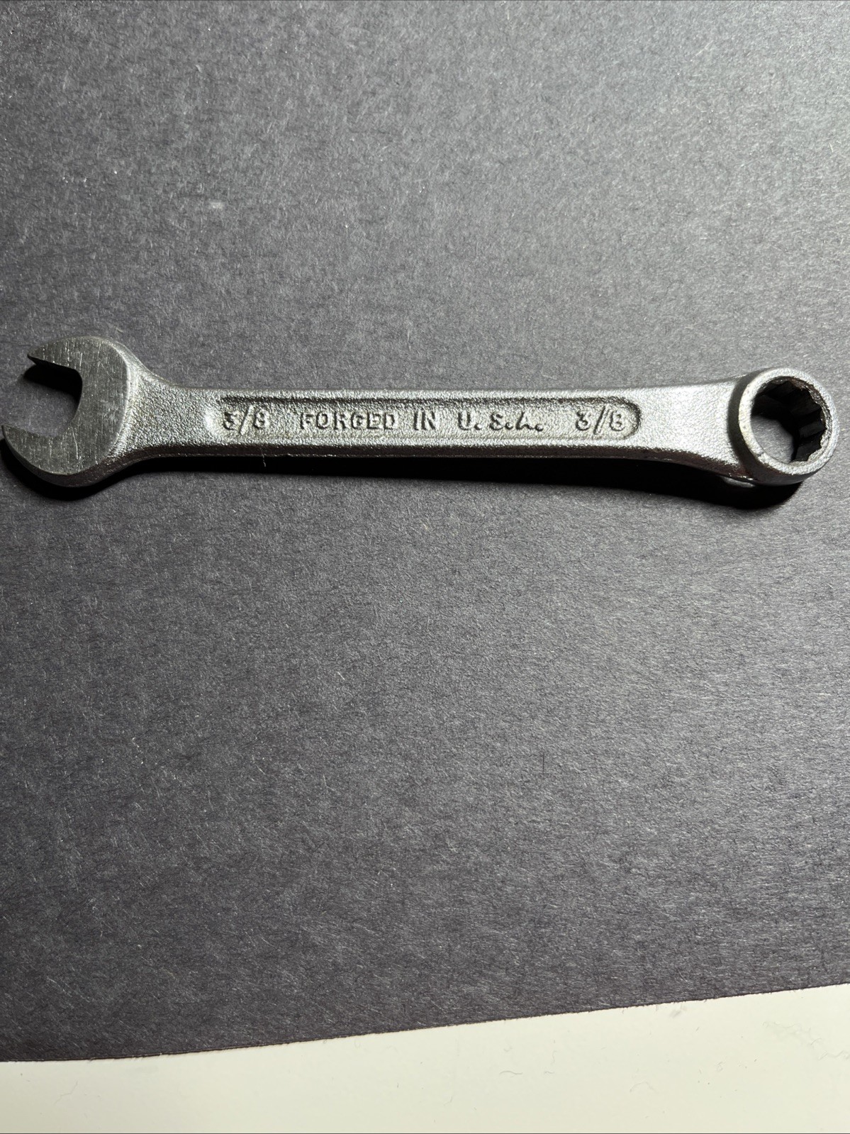 Vintage Dunlap 3/8" Combination Wrench, 12 Point - Made in USA