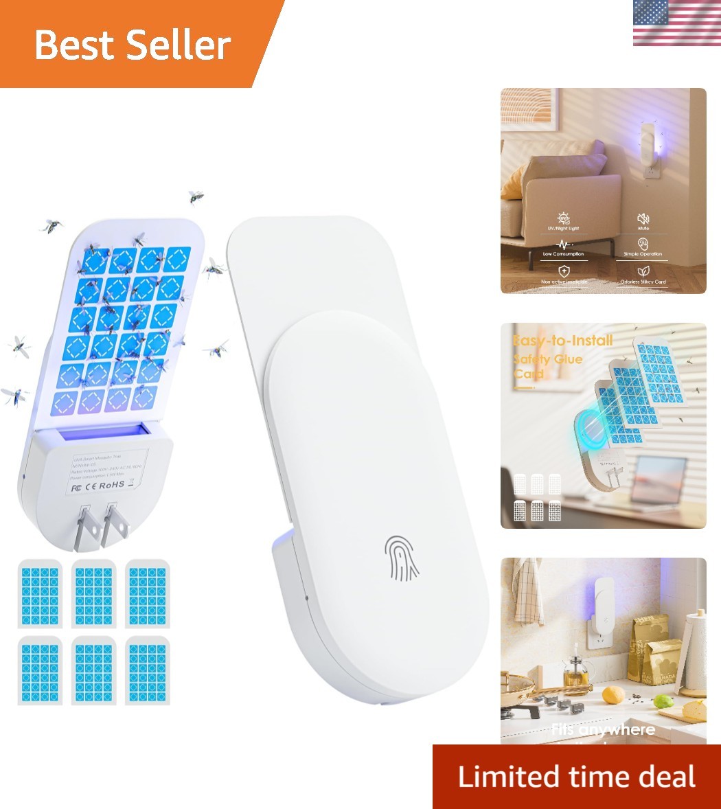 Silent Indoor Bug Zapper with Glue Cards - Create a Peaceful Home Environment