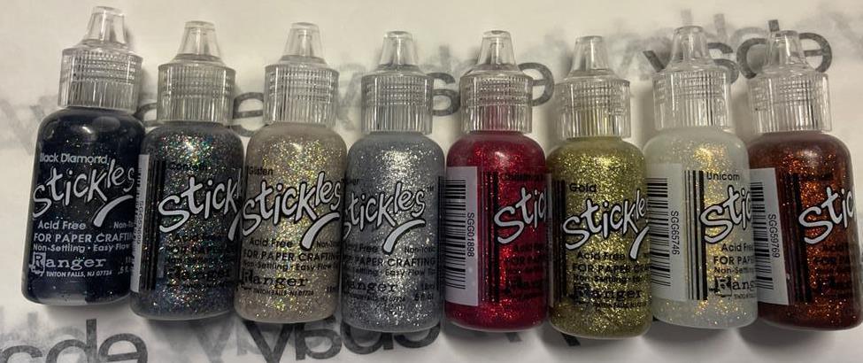New RANGER STICKLES SET OF 8 METALIC COLOR GLITTER GLUE