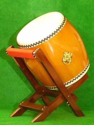 1.8 Shaku Japanese Taiko Drum with Slanted Stand – Keyaki Wood & Cowhide Japan