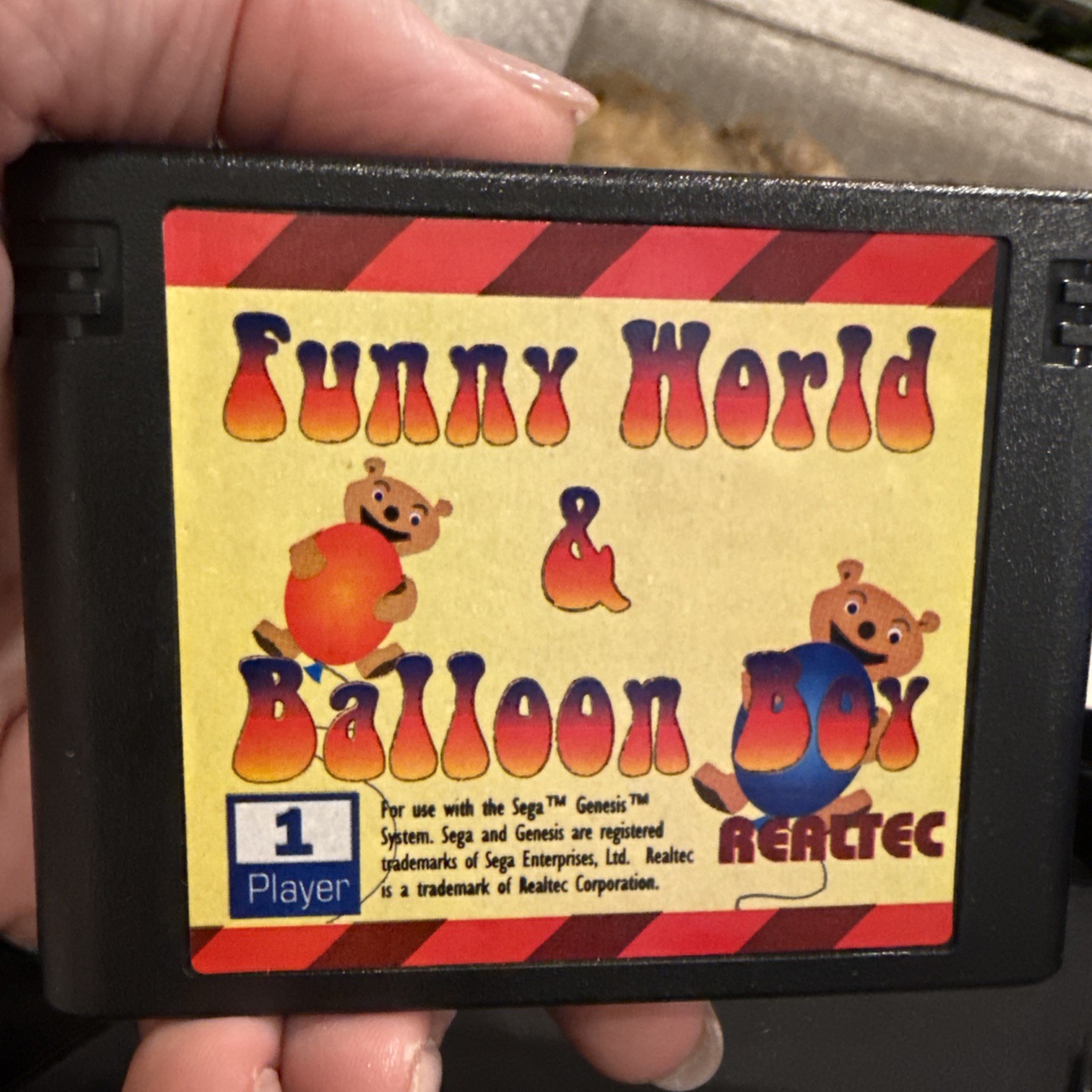 Funny World & Balloon Boy Case (SEGA Genesis) Authentic Amazing Condition