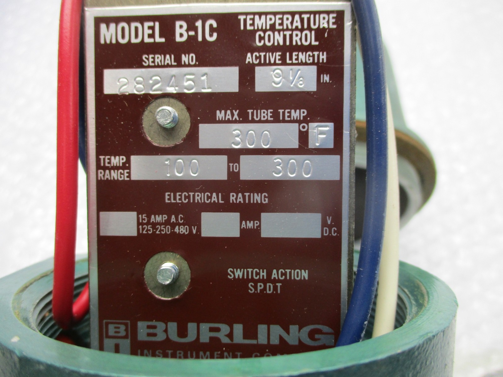 BURLING B-1C TEMPERATURE CONTROLLER NSNP