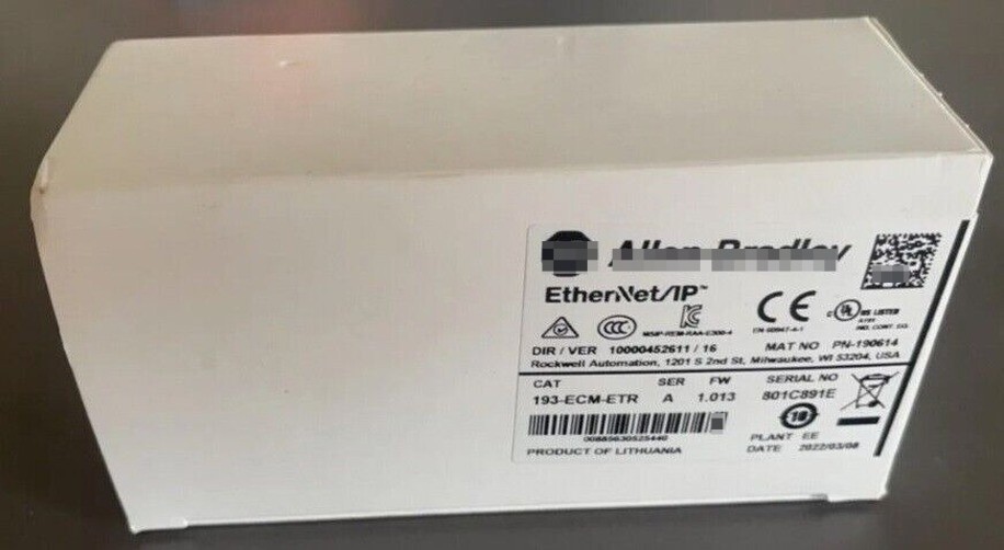 New Allen Bradley 193-ECM-ETR ETHERNET / IP 193ECMETR SER A COMM MODULE