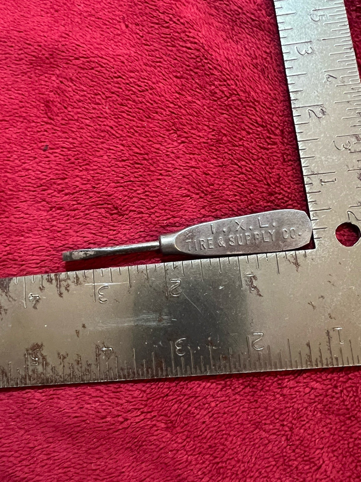 Vintage Metal Advertising Screwdriver, I. X. L. Tire & Supply in Allentown, PA.