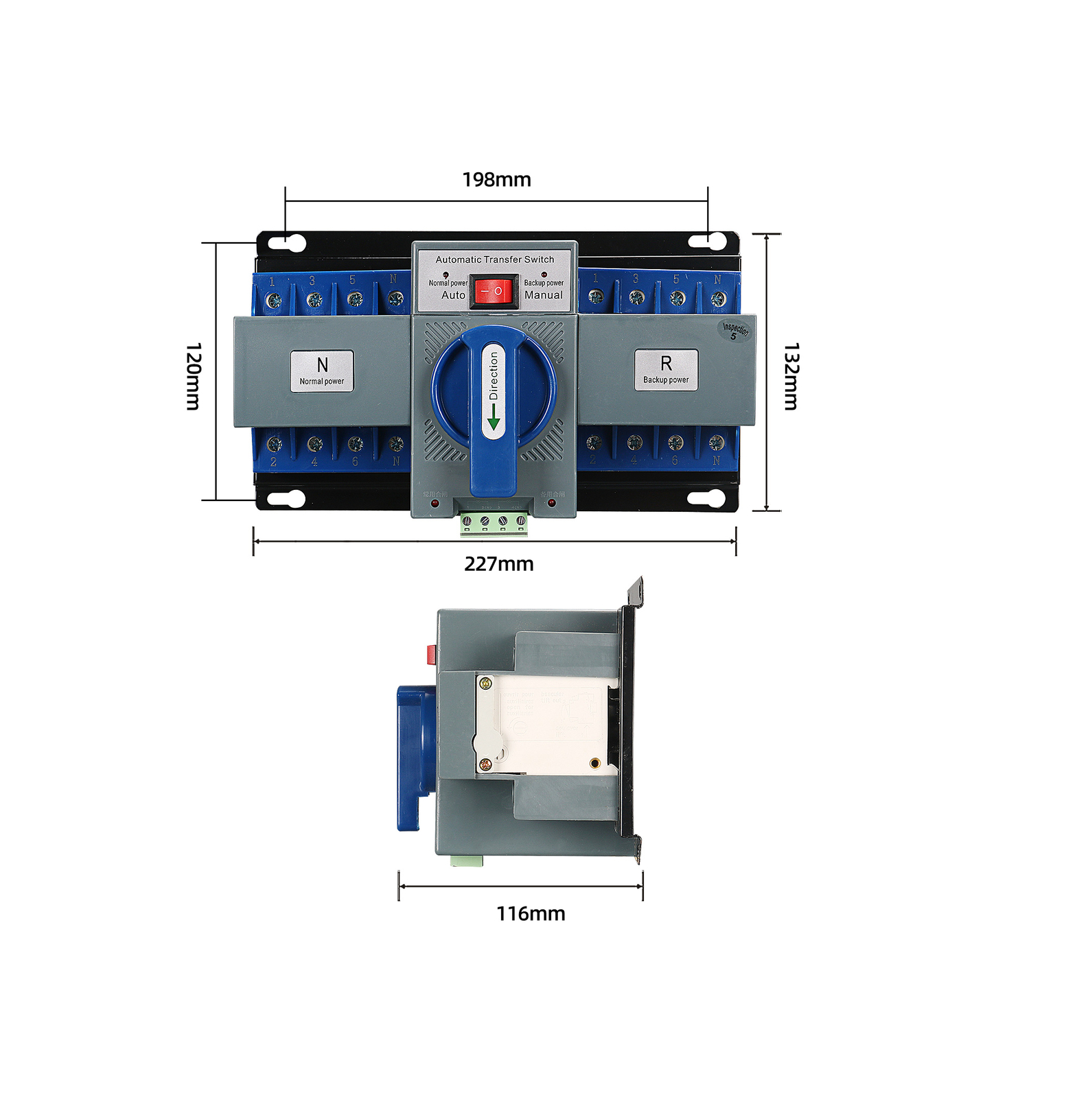 Dual Power Automatic Transfer Switch ATS CB level M6 Mini Change-over Switch