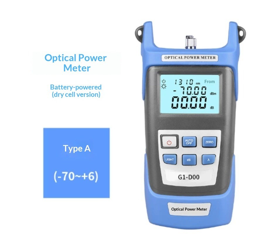 Optical Power Meter, Fiber Optic Power Tester, Handheld, Portable