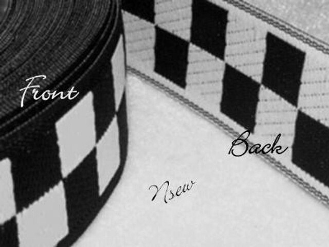 5 yds Nascar Checkered Flag Jacquard Woven Ribbon Trim-Race Car Motorcycle Party