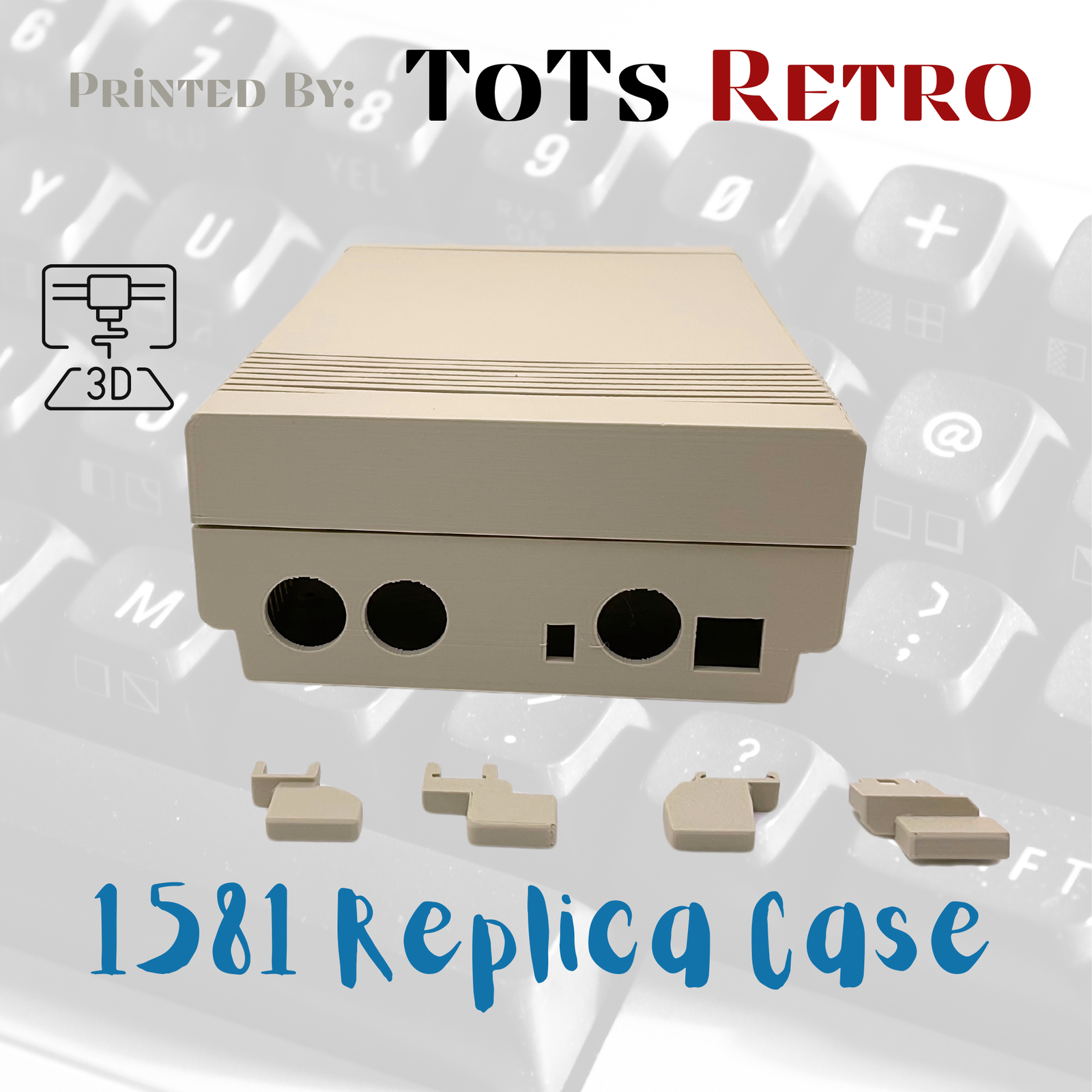 Commodore 1581 Replica Case 3d Printed For Commodore c64 or c128 CBM Computer