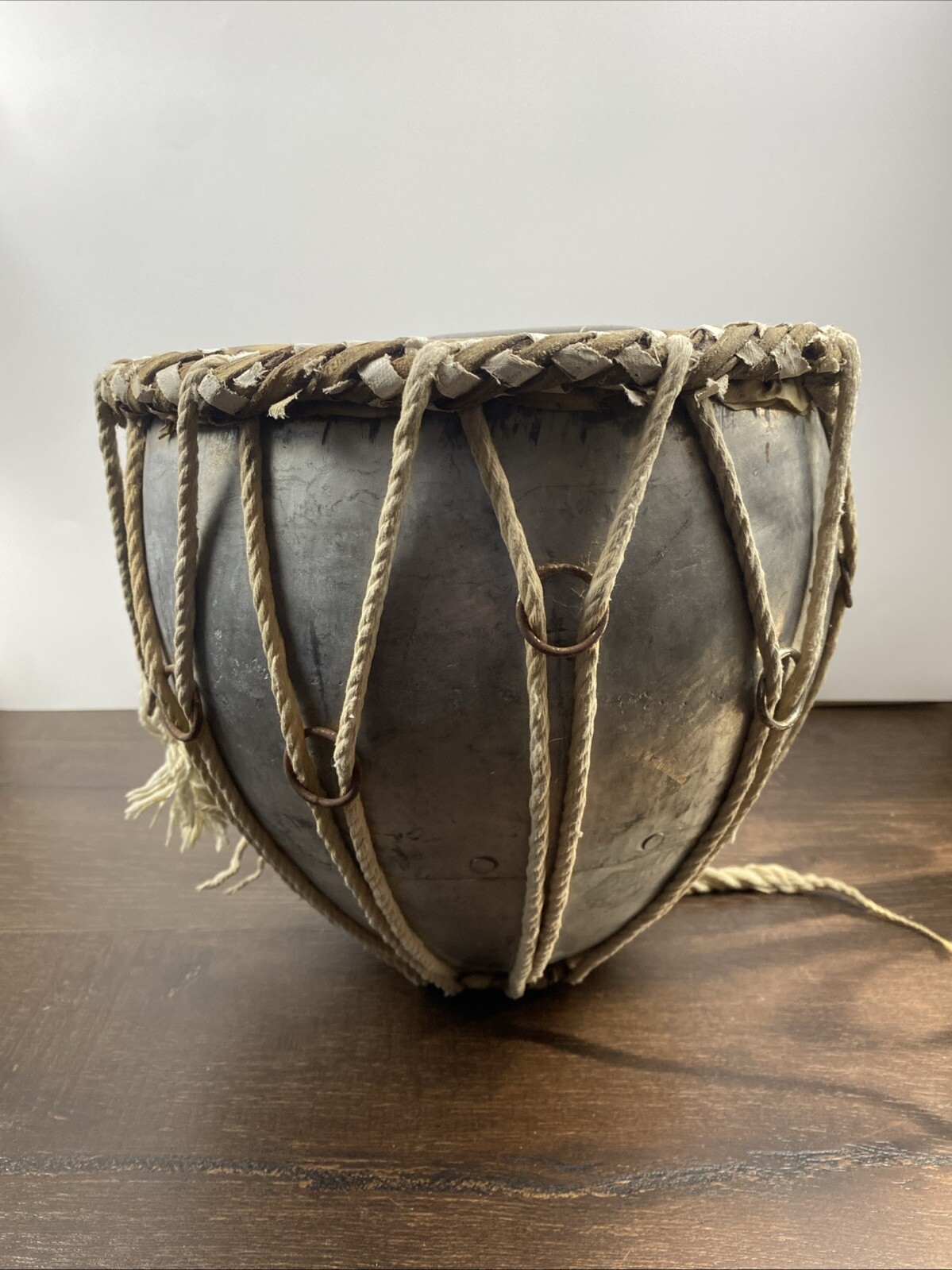 Vintage 10” Nagada Hand Crafted Hand Metal Drum