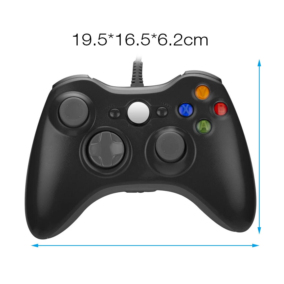 XBOX 360 Wired USB Game Controller Gamepad for Microsoft XBOX 360&PC WIN 7 8 10