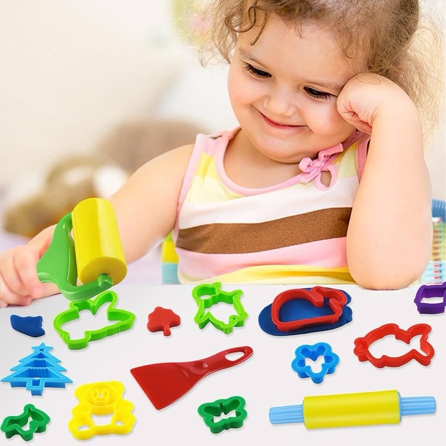 Dough Tools with 40 pcs Plastic Dough Cutters Animal Shapes