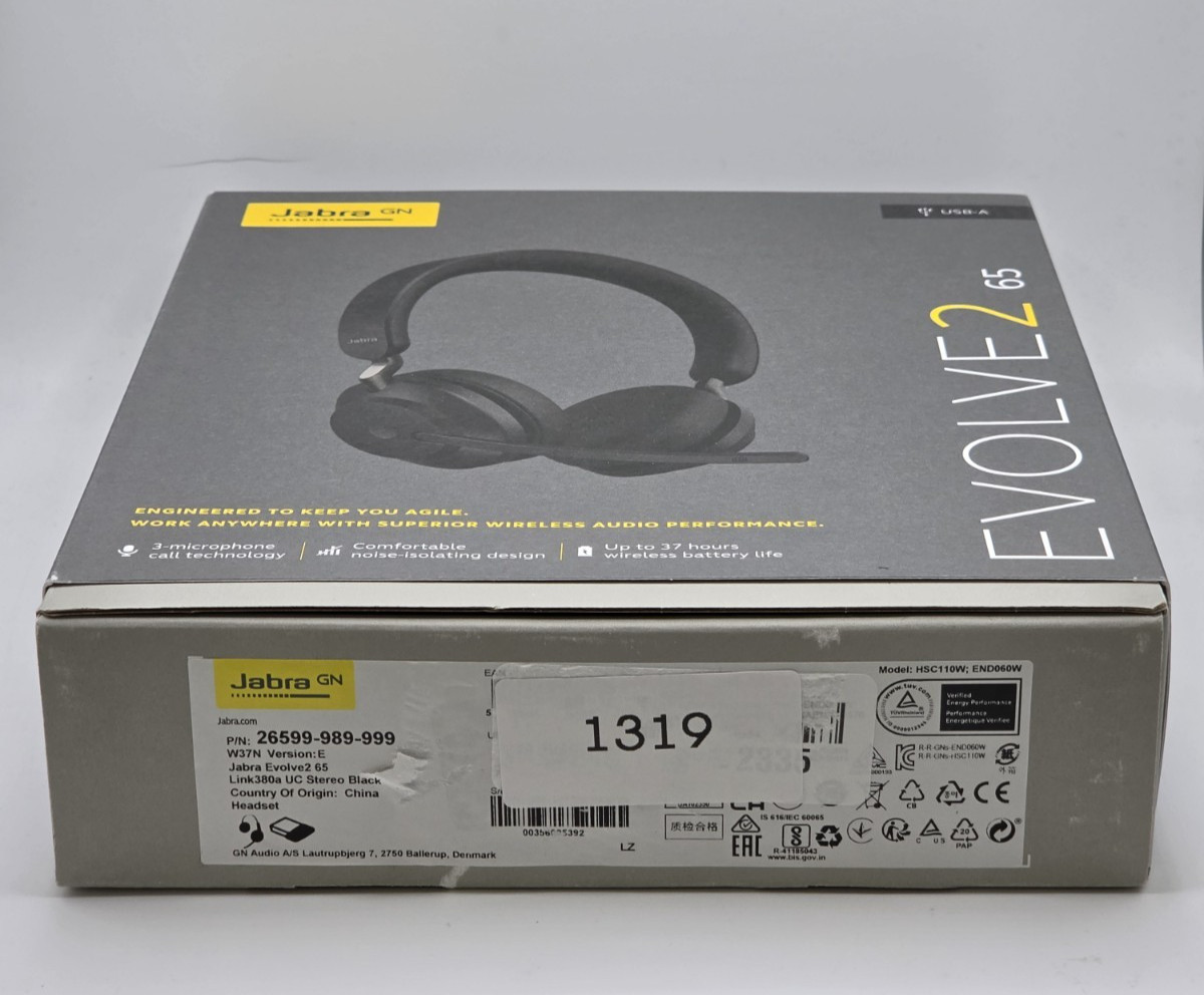 Jabra Evolve2 65 Wireless Bluetooth Headset 26599-989-999 - *No Dognle & Wire*