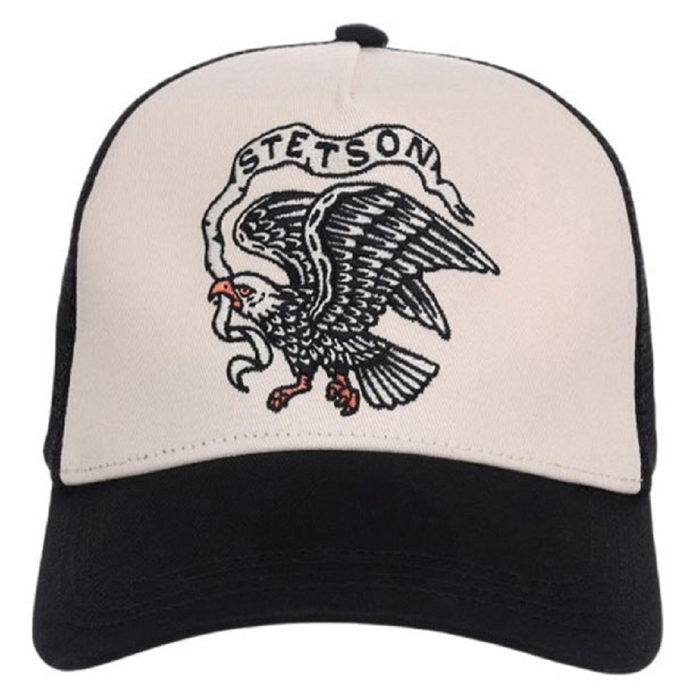Stetson Eagle A Frame Trucker Black - Hats Cap - 07-077-0102-0148Bl
