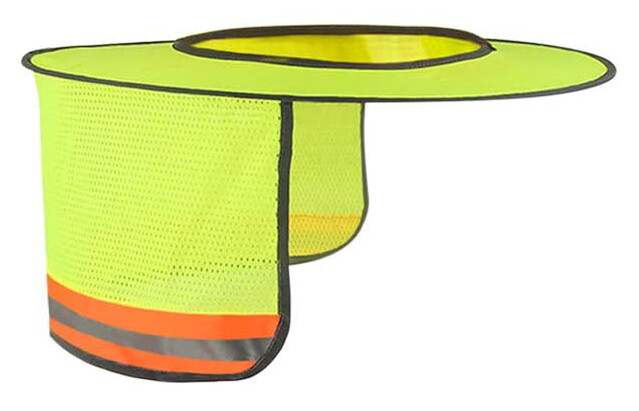 Yellow Hard Hat Sunshield  Upgrade Full Brim Neck Sunshade