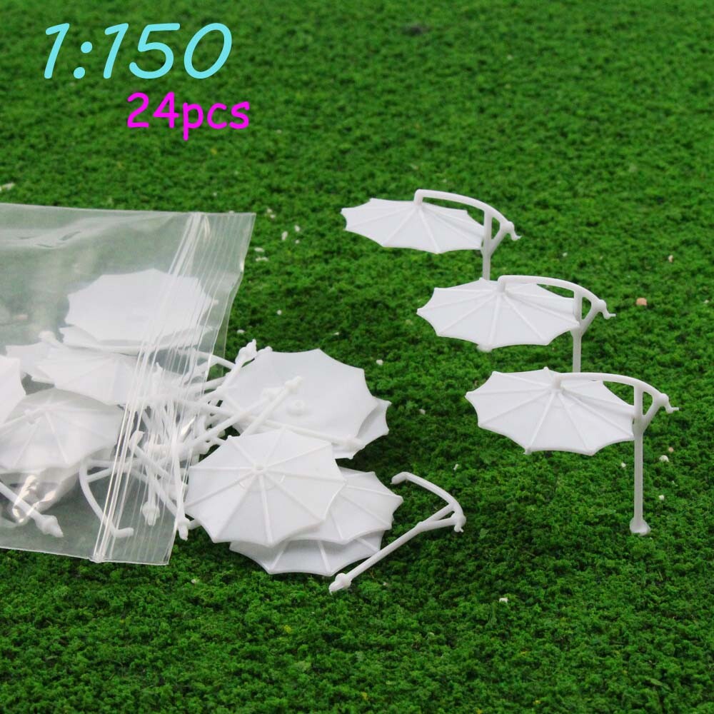 TYS04150 24pcs DIY parasol Model Train Railway Hanging umbrella Gifts 1:150 N