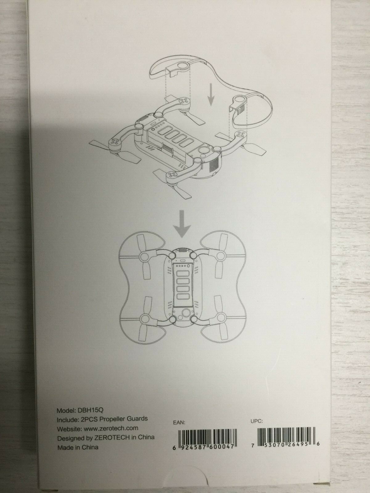 ZeroTech Propeller Guard for DOBBY Pocket Drone - DBH15Q White NEW
