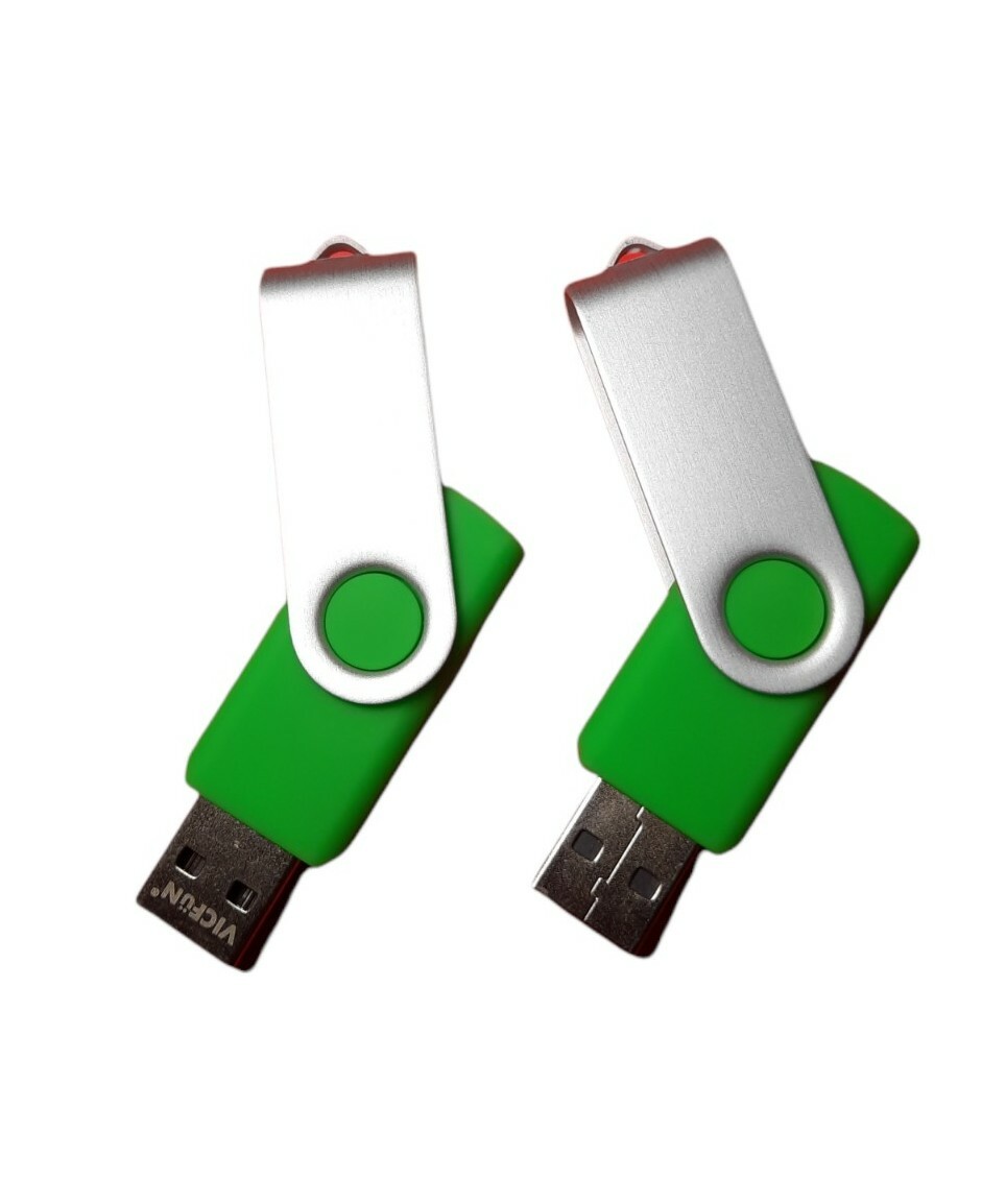 Lot Of 2 High Speed 32GB Flash drive Memory Stick USB 2.0 Green X2