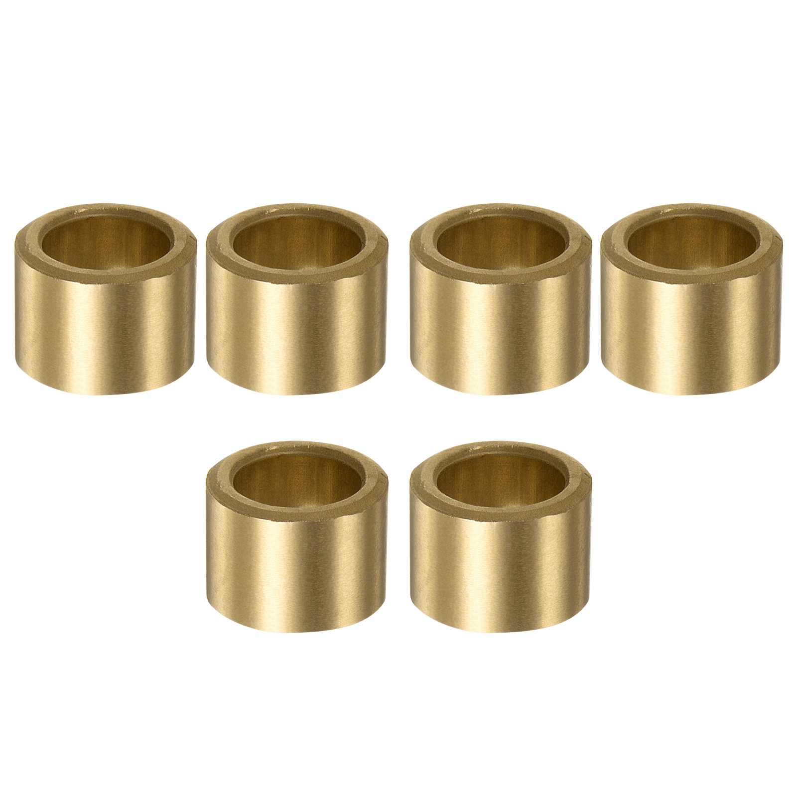 6pcs Sleeve (Plain) Bearings 14mmx20mmx15mm, Self-Lubricating Bronze Bushings
