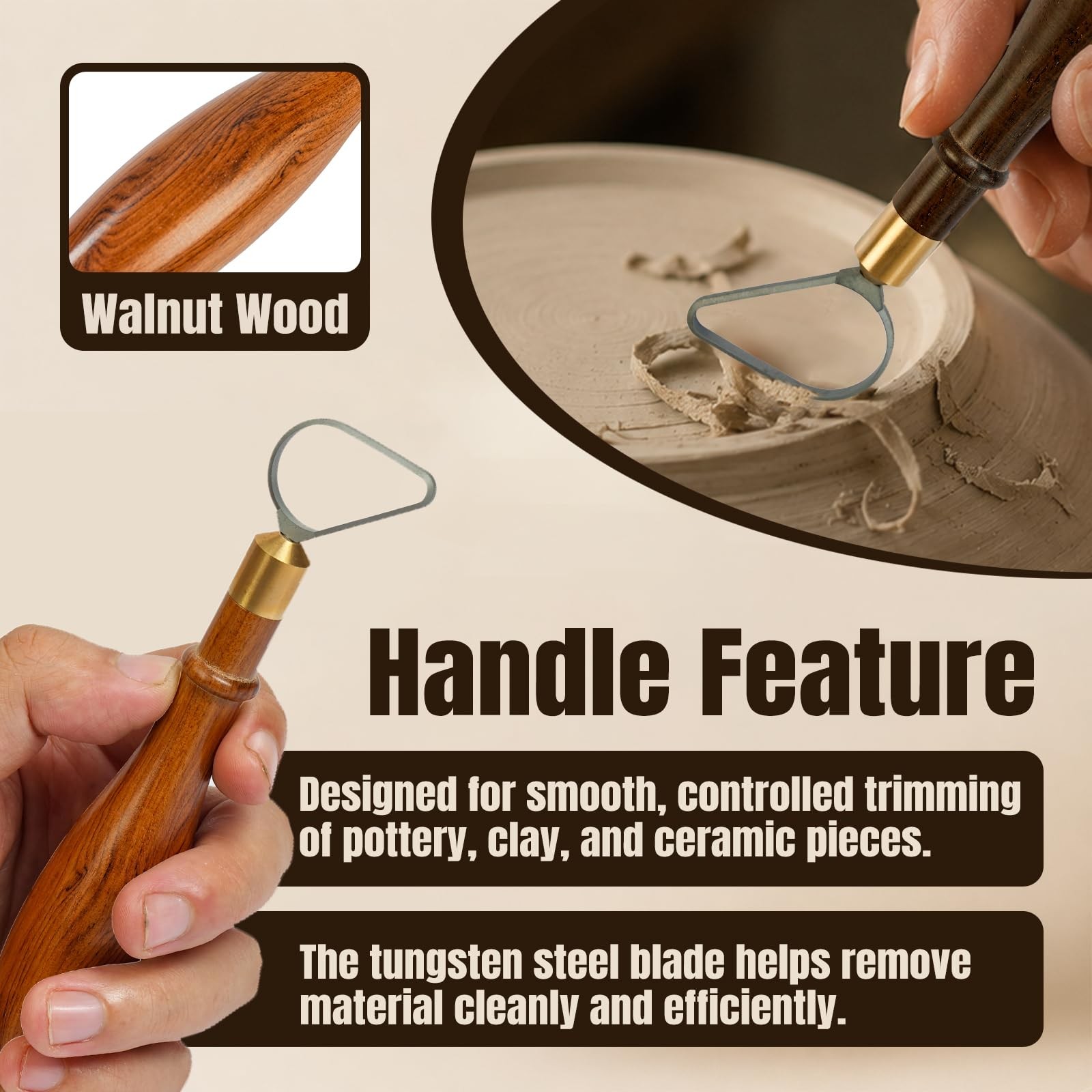 Pottery Trimming Tool, Pottery Carving Tools, Clay Sculpting Tool