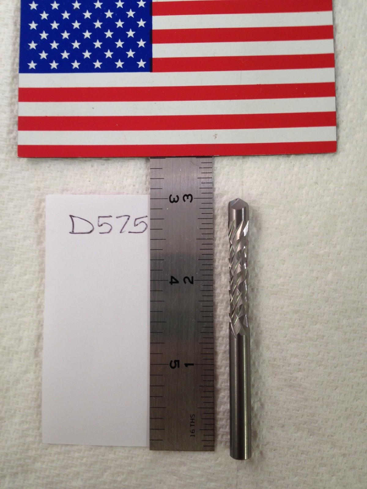 1 NEW 1/4" (.250) SHANK CARBIDE BURRS DOUBLE CUT. DRILL POINTER USA MADE {D575}