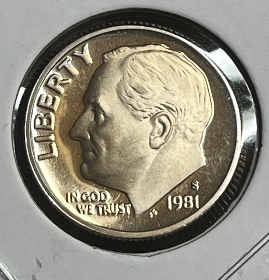 1982 S Roosevelt Dime Gem DCam Proof CN-Clad