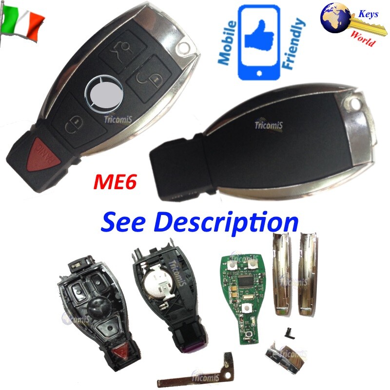 Shell Case Cover Key Blank ME6 SCHEDA 315Mhz 4Buttons FOR MERCEDES CLASS C E S M