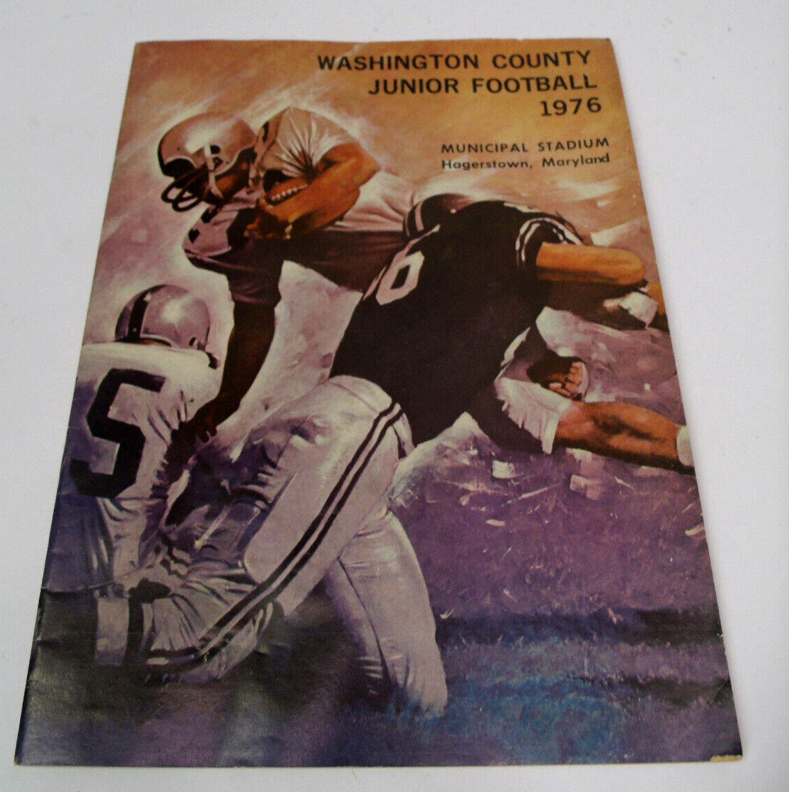 1976 Washington County Junior Football Program with Team Photos, Stats & Ads