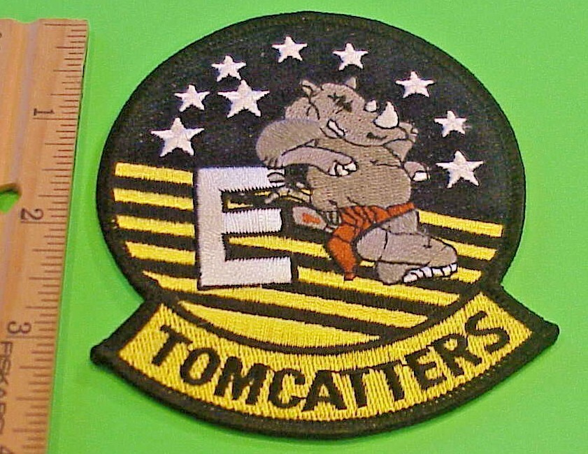 TOMCATTERS E TOMCAT US NAVY MILITARY ( RHINO ) PATCH NEW FREE SHIPPING !!!