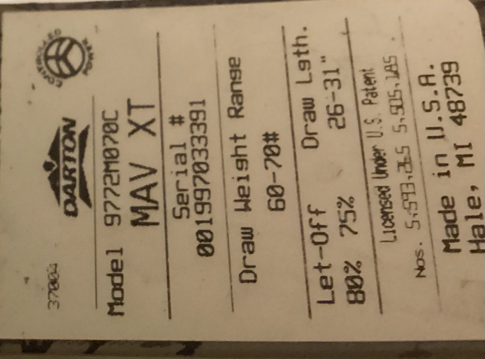 Darton MAV XT Right Hand