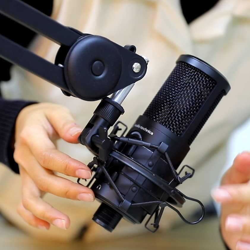 Durable Metal Microphone Shock Mount - Universal Fit with Adapters for AT Models